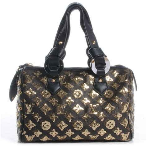 louis vuitton gold sequin bag|louis vuitton leather tote.